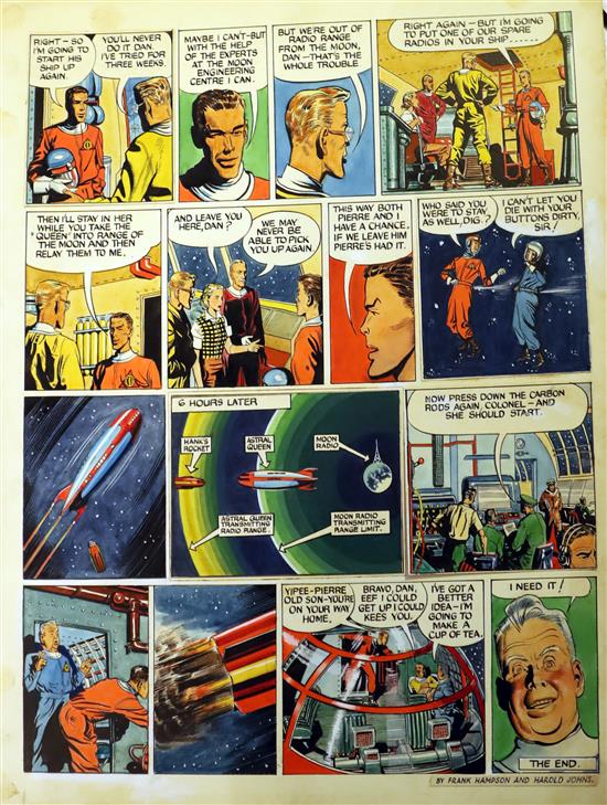 Dan Dare original artwork by Frank Hampson and Howard Johns. Dan Dare - Pilot of the Future,